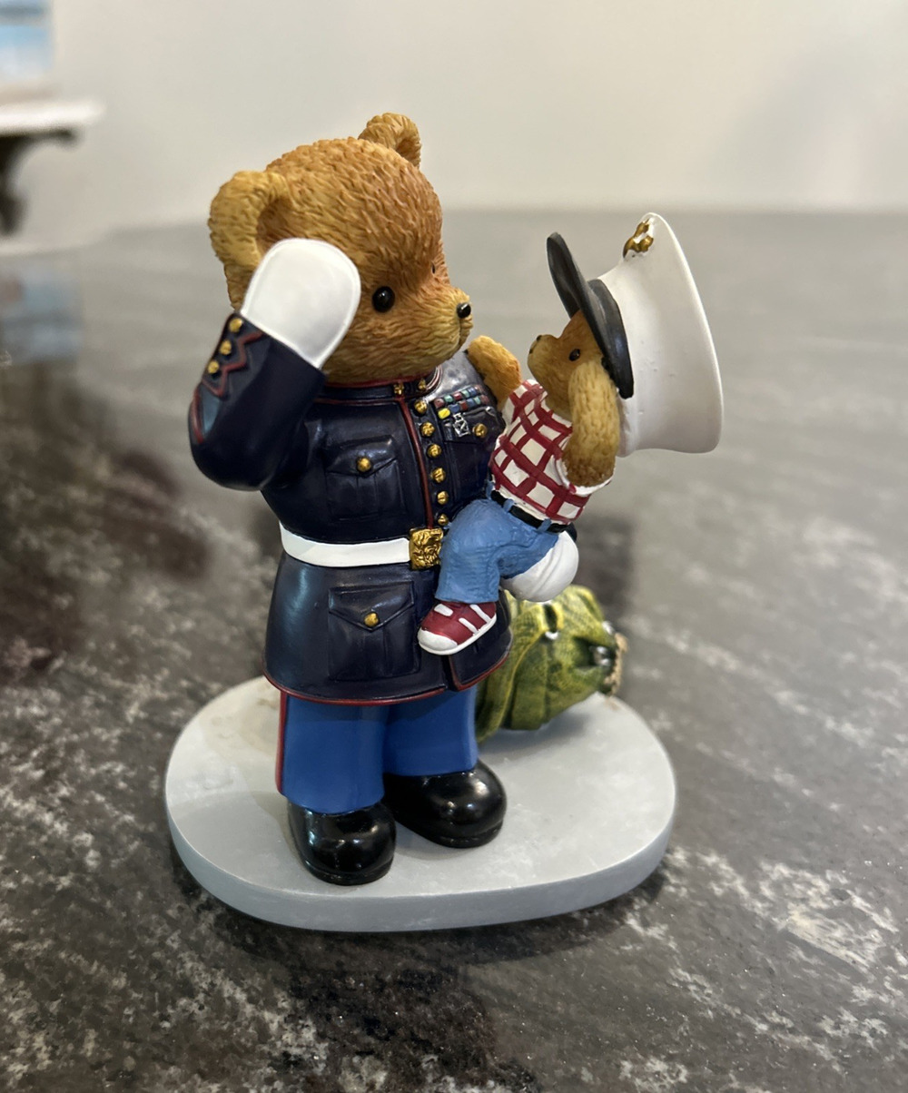 Faithful Fuzzies Marine Collection “Send Off Salute” Bear FigureUSMC
